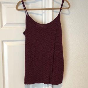 Maroon scoop neck tank top